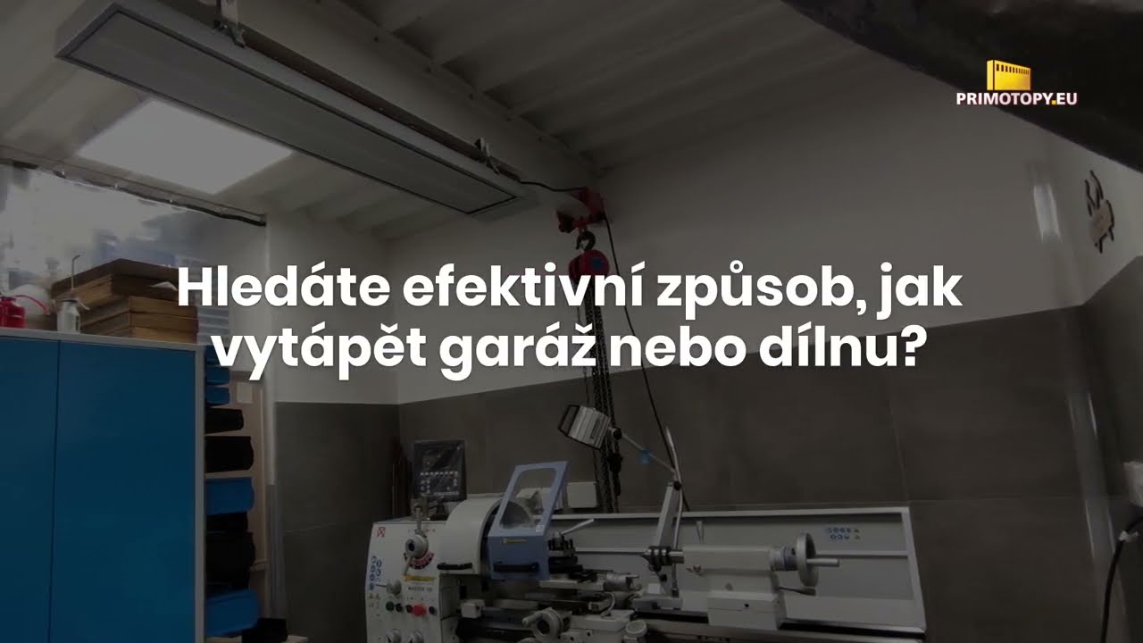 Vysokoteplotní sálavé panely Ecosun S Plus – vytápění garáže a dílny