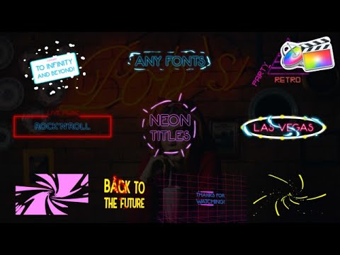 Neon Titles Pack Final Cut Pro Templates