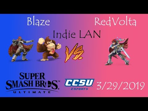 Indie LAN CCSU Smash Ultimate Tournament - Blaze (Ganondorf, Donkey Kong) vs RedVolta (Roy)