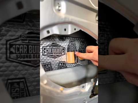 Getting #sounddeadener in a  #79series door 🤫 Now in #usa www.carbuildersusa.com