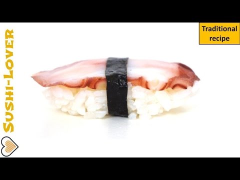 Nigiri Sushi with Octopus - traditional japanese "tako"