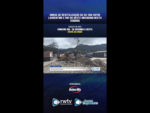 Obras de revitalização da SC-350 entre Laurentino e Rio do Oeste iniciaram nesta semana
