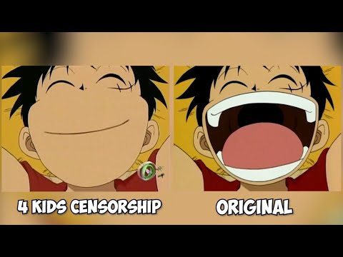FIRST EPISODE OF ONE PIECE WITHOUT CENSORSHIP 🍓 4kids compare with original