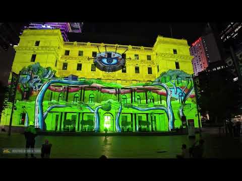 Vivid Sydney 2024 (Customs House) Gumscape with Road and Creatures