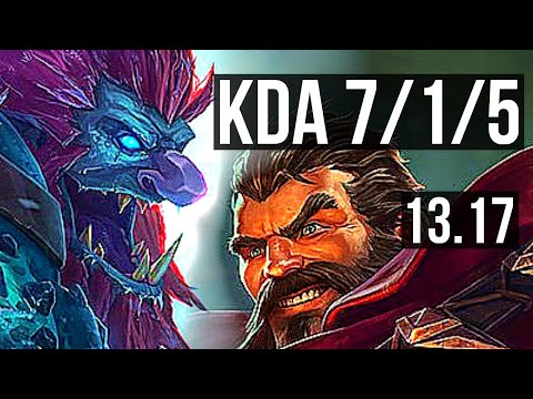 TRUNDLE vs GRAVES (JNG) | 7/1/5, Godlike | TR Diamond | 13.17