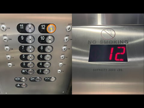 350 FPM Modernized Otis Traction Elevators at 200 SE First St in Downtown Miami, FL