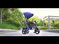 INFANS Kids Tricycle 4 In 1 Stroll Trike With Adjustable Push Handle Removable Canopy
