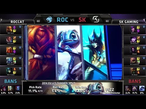 ROCCAT vs SK Gaming | S4 EU LCS Summer 2014 Week 8 Day 1 | ROC vs SK W8D1 G1