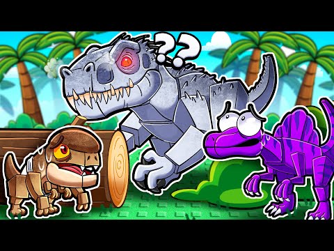 MORPH WORLD DINOSAUR HIDE and SEEK! (Indominus vs D-Rex)