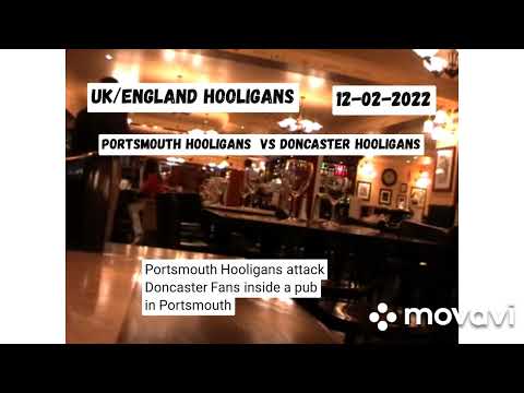 uk fight - Portsmouth Hooligans clash with Doncaster Rovers Hooligans at a pub (12-02-2022)