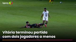 Ouça áudio do VAR que decidiu pela expulsão de Cacá, do Vitória, por entrada dura contra Arias