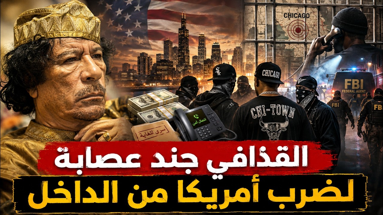 قصة تشكيل القذافي عصابة امريكية فى شيكاغو لإحتلال امريكا