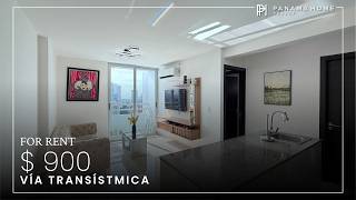 $900/month | Furnished 2-Bedroom Apartment for Rent on Vía Transístmica, Panama – Pool & Gym