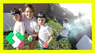 COLORED WATER BALLOON FIGHT Day 1504)