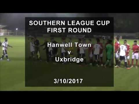 Hanwell Town  2  Uxbridge  1. Southern League Cup 1st round. 3/10/2017