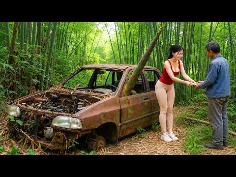 [TIMELAPSE] Genius Girl RESTORATION Abandoned Classic Car After 20 Years | Satisfying Repair Process
