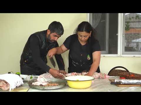 Very Juicy Khan Kebab from Lamb and Beef and Vegetables, 1 5 Meters Long!