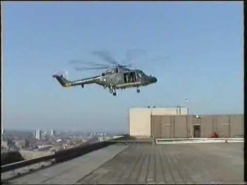 Landing lynx marine helikopter Westeinde ziekenhuis Den Haag