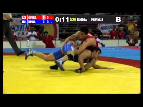 WWJC2013 / Akhmednabi Gvarzatilov -  Farzad Kovland (IRI) - FS 60 kg - 1/8 final