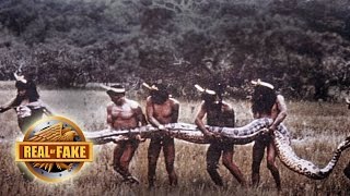 Men Catch Worlds Biggest Snake?  - real or fake?