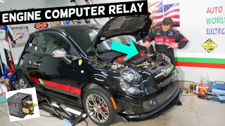 FIAT 500 ECU ECM PCM ENGINE COMPUTER RELAY LOCATION REPLACEMENT, ECU RELAY