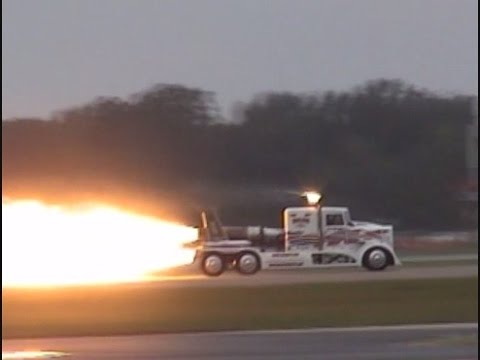 2009 NAS Oceana Airshow - Bill Leff against Shockwave Jet Truck