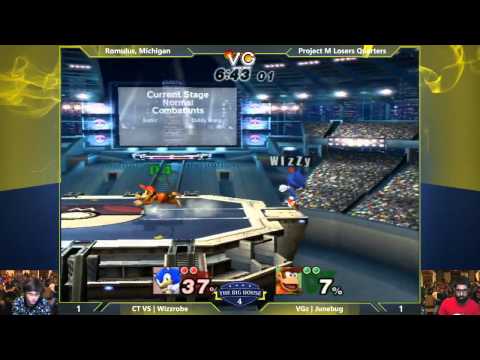 TBH4 - Wizzrobe (Sonic) vs Junebug (Diddy Kong) - Project M Losers Quarters - Smash PM