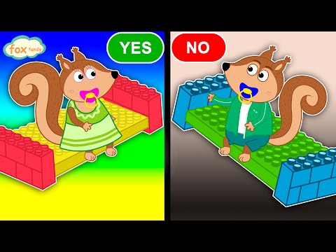 The Fox Family and friends build lego beds adventures - cartoon for kids new full episodes #891