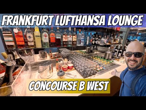 Frankfurt Lufthansa Lounge Concourse B West Review - Big Bar and Relaxed Vibes!