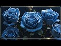 Light Blue Roses Calm Aesthetic Screensaver Relaxing Floral Background Video
