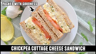 HEALTHY Chickpea Cottage Cheese Sandwich | EASY 10 Minute Recipe