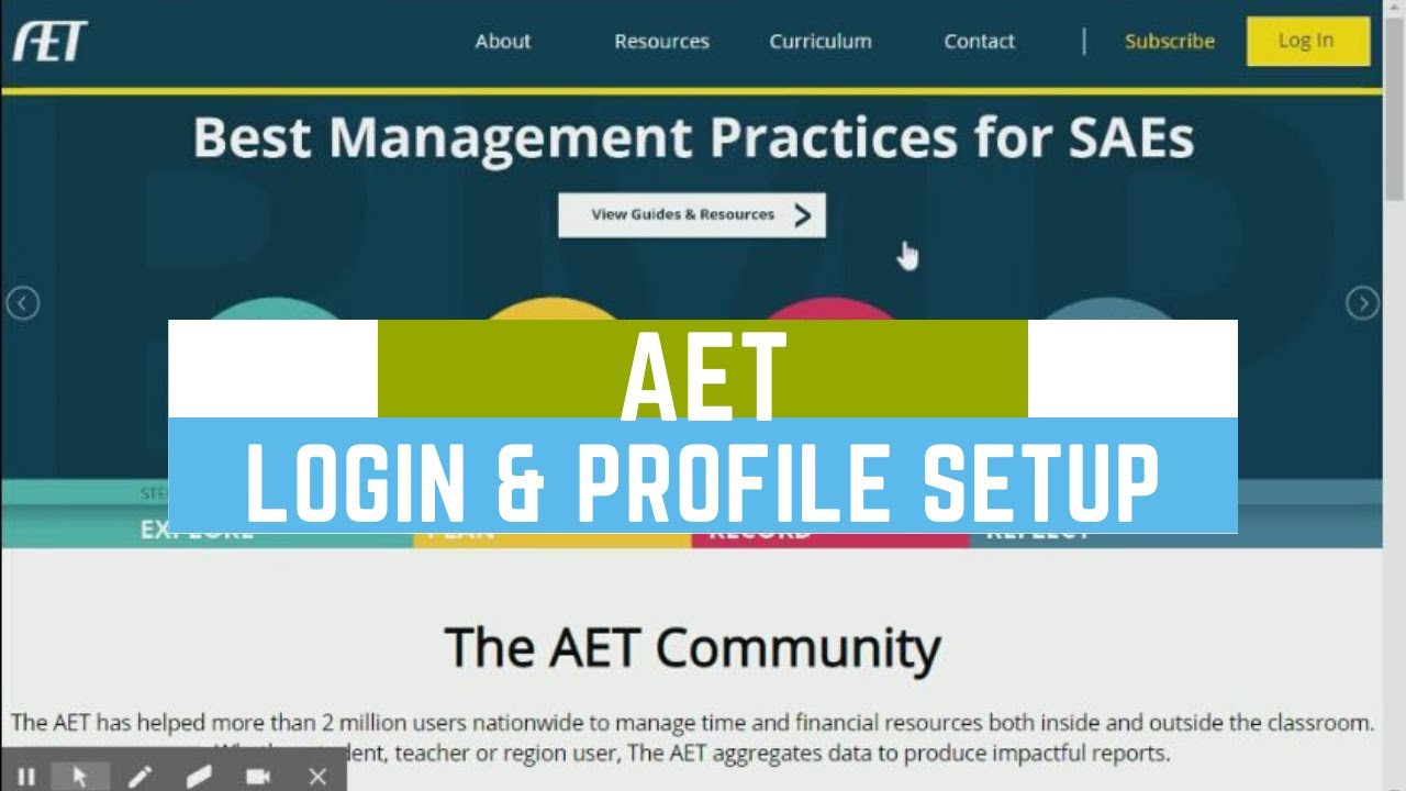 AET: Login, Profile, Journal