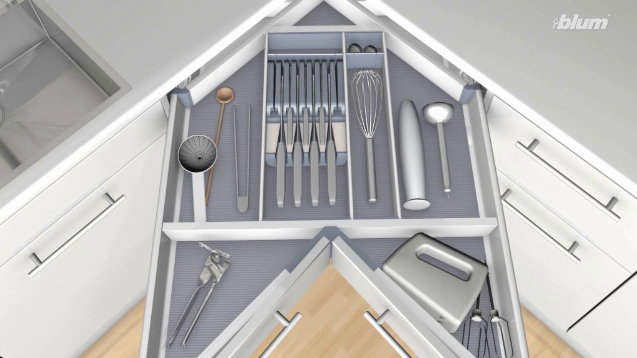 ORGA-LINE BLUM - Wkład na sztućce, do gotowania i noże w SPACE CORNER - kup na 🛒 PHU-GRAL.EU