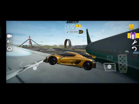 How to fly with plane in extreme car driving simulator !! EXPERIMENT GAME !!