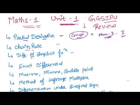 GGSIPU Applied Maths 1 II Unit 1 - How to Study II Topics Review Video