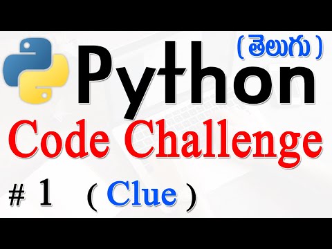 Python Tutorials For Beginners in Telugu Code Challenge 1 Clue