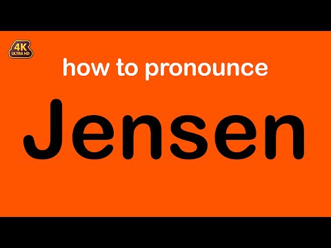 how to pronounce Jensen correctly