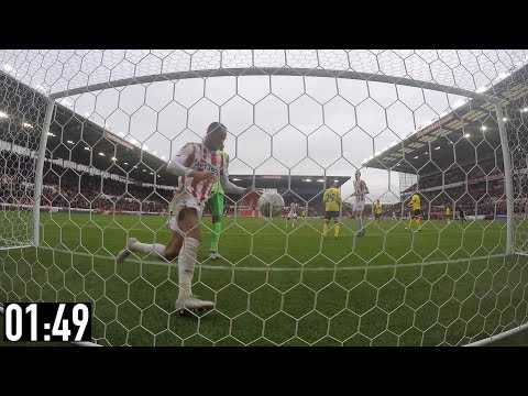 GOAL CAM: Stoke City Almost Score Three In Three Minutes