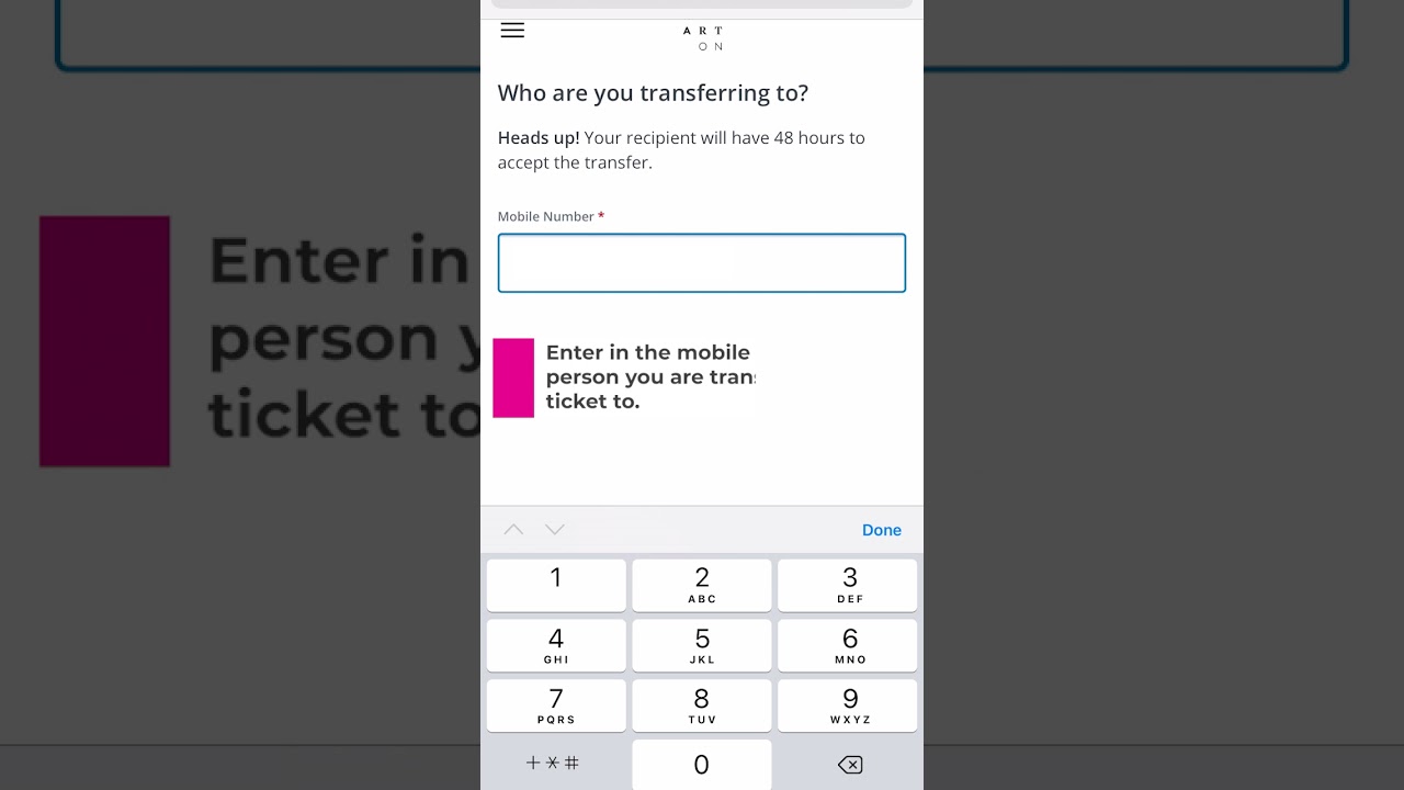 How to Transfer Tickets Via Mobile Device