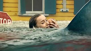 A Massive Hurricane Floods A Whole Town And Brings In Deadly Sharks With It