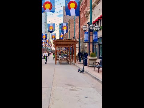 🔴 DENVER, Colorado Downtown Short | Walking City Tour | Cross Country Road Trip Traveling #shorts 🔴
