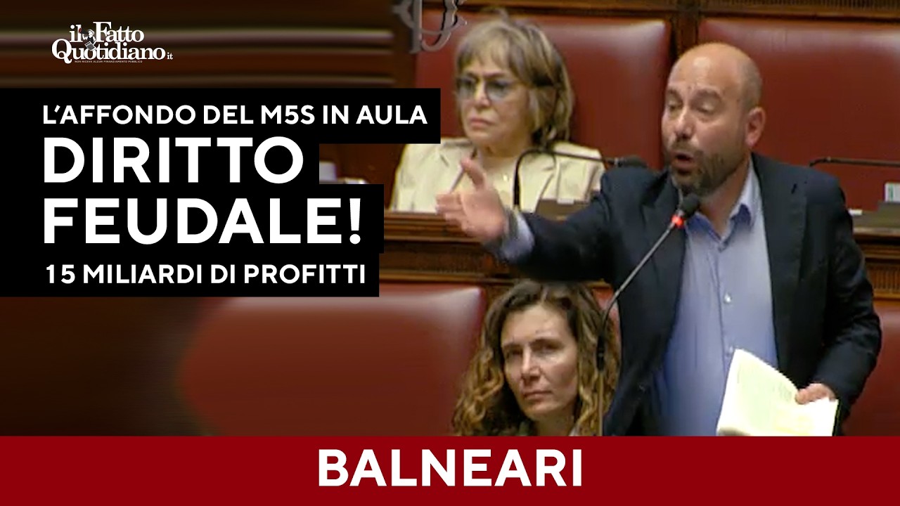 Balneari, Caso (M5S): "15 miliardi ai privati, briciole allo Stato. È un diritto feudale!"