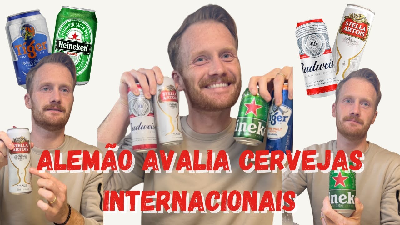 Avaliando Cervejas Internacionais | Heineken, Budweiser, Stella, Tiger