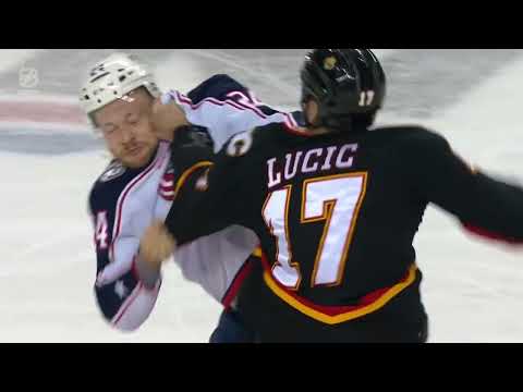 NHL Fight - Blue Jackets @ Flames - 23/01/2023