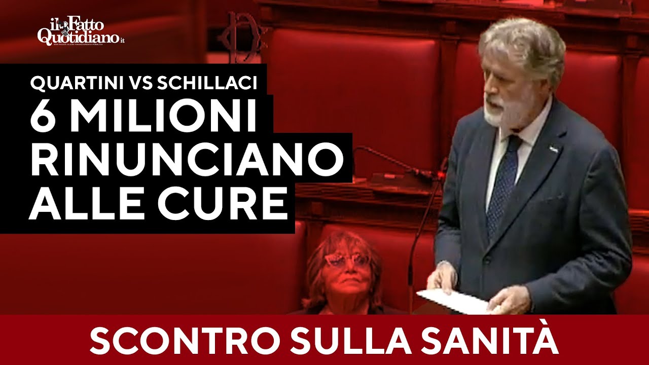 Sanità, Quartini vs Schillaci: "6 milioni di cittadini rinunciano alle cure". "Rumore di fondo"