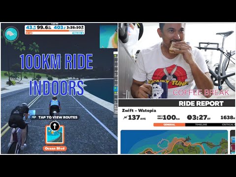 MY CENTURY BIKE RIDE INDOORS | ZWIFT 100KM RIDE