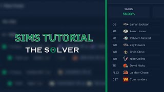 THE SOLVER Single Lineup NFL Simulator