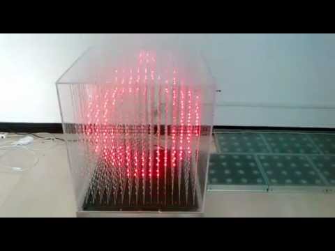 3D LED Cube Demo for TOYOTA 16x16x16