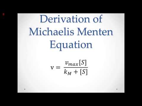 Michaelis Menten Explained and Derived