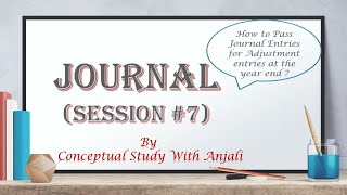 Journal Part 7 Miscellaneous Class 11 Accounts - YouTube